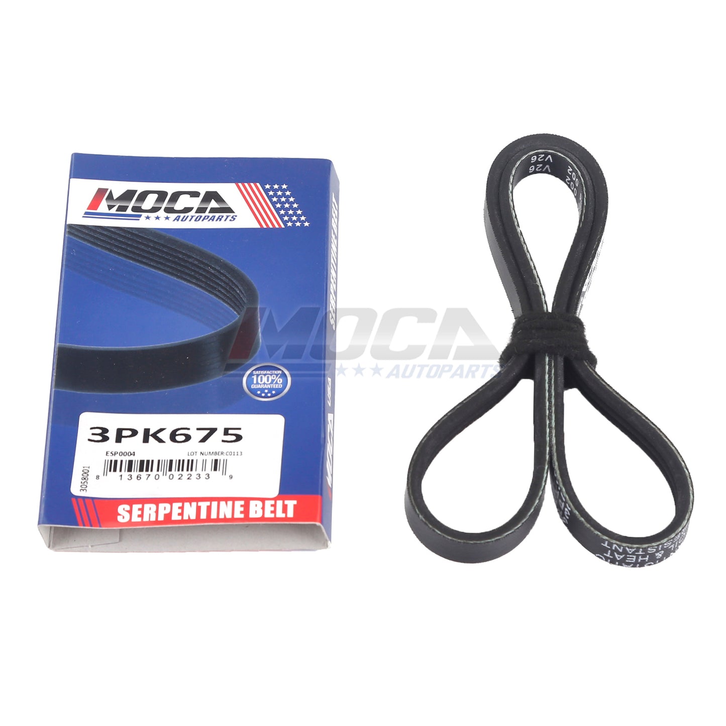 EPDM Serpentine Belt Fits 01-06 Hyundai 2.0L 3PK675 DOHC GLS GT