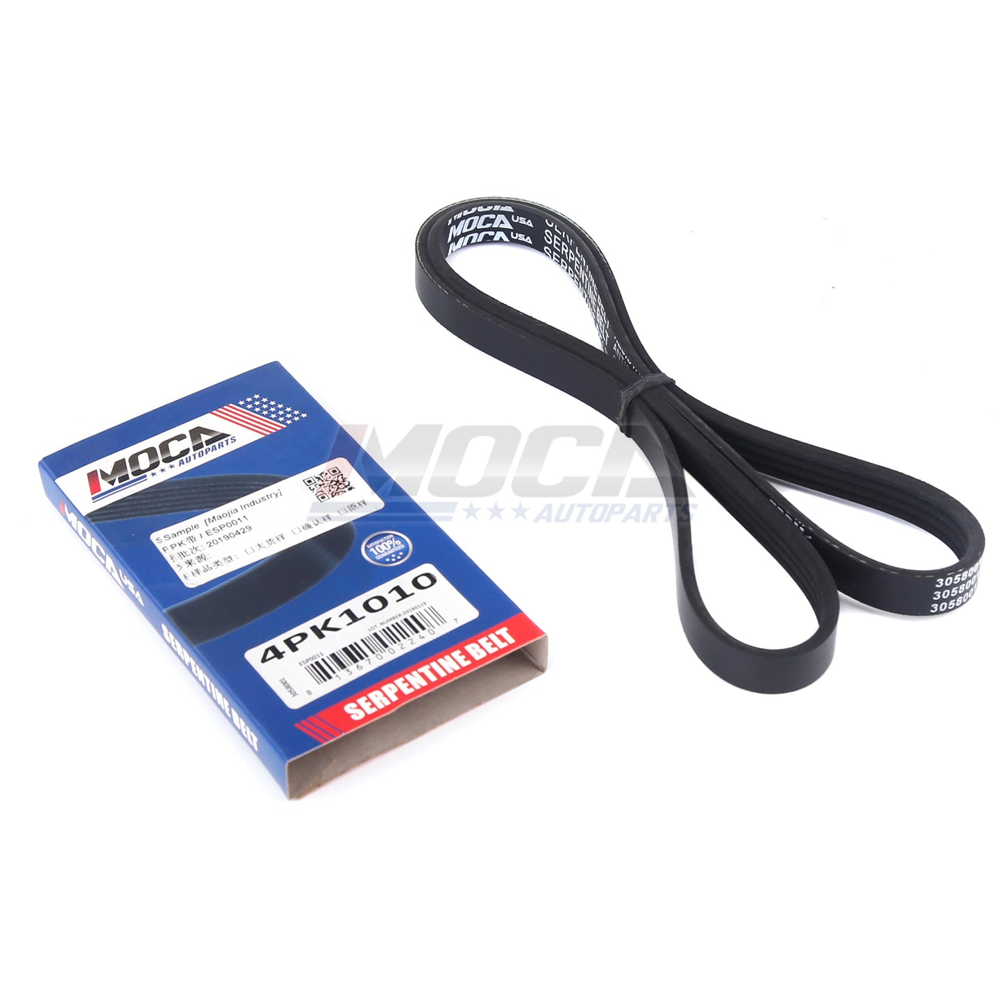 Correa serpentina EPDM compatible con Cadillac 4 puertas 4.6L V8 GAS DOHC 06-08 4PK1010