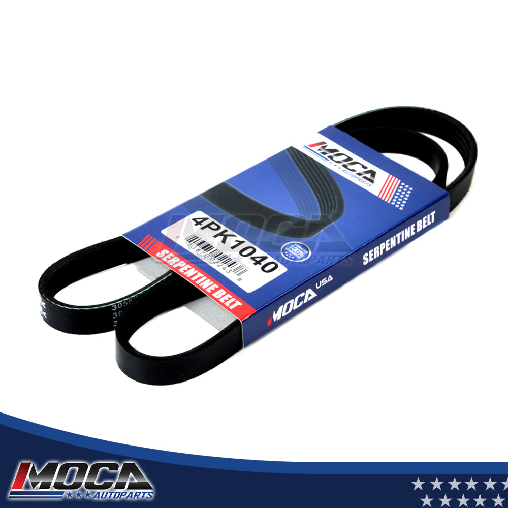 Correa serpentina de EPDM compatible con Chevrolet, Honda, Mercury y Pontiac de 1.7-5.7 l (98-05), 4PK1040