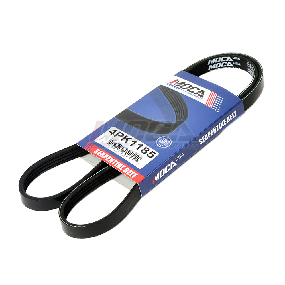 Correa serpentina EPDM compatible con Toyota Echo 2002, 1.5L, 1497CC, L4, GAS, DOHC, 4PK1185