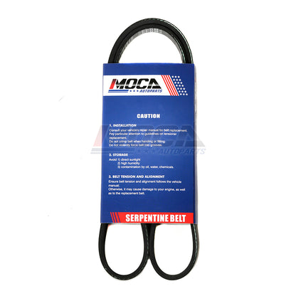 Correa serpentina EPDM compatible con Toyota Echo 2002, 1.5L, 1497CC, L4, GAS, DOHC, 4PK1185