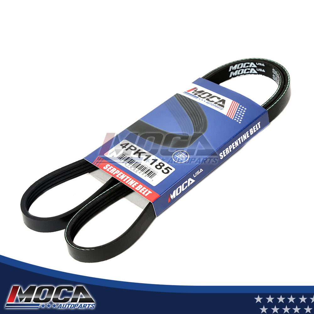 Correa serpentina EPDM compatible con Toyota Echo 2002, 1.5L, 1497CC, L4, GAS, DOHC, 4PK1185