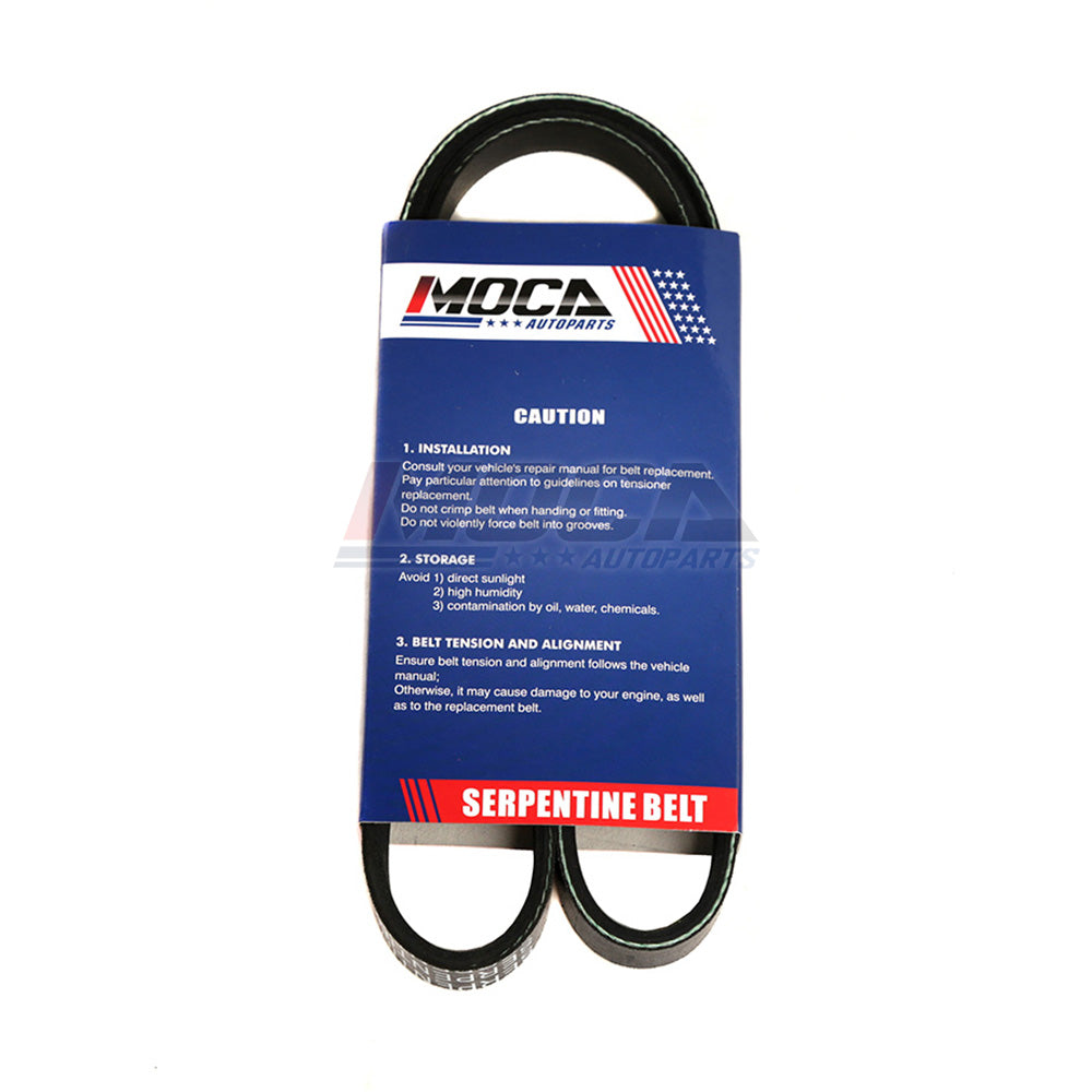 Correa serpentina MOCA 2 piezas 4PK900 6PK1195 para Chrysler Sebring 3.0L (03-04) y Dodge Stratus 3.0L (01-02) y Mitsubishi Eclipse 3.0L (01-05) y Mitsubishi Diamante 3.5L (97-04)