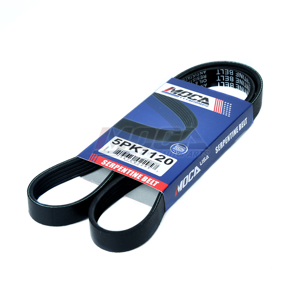 Correa serpentina EPDM compatible con Dodge 3 puertas 2008, 3.5L, 3498CC, V6, DOHC, GASOLINA, 5PK1120