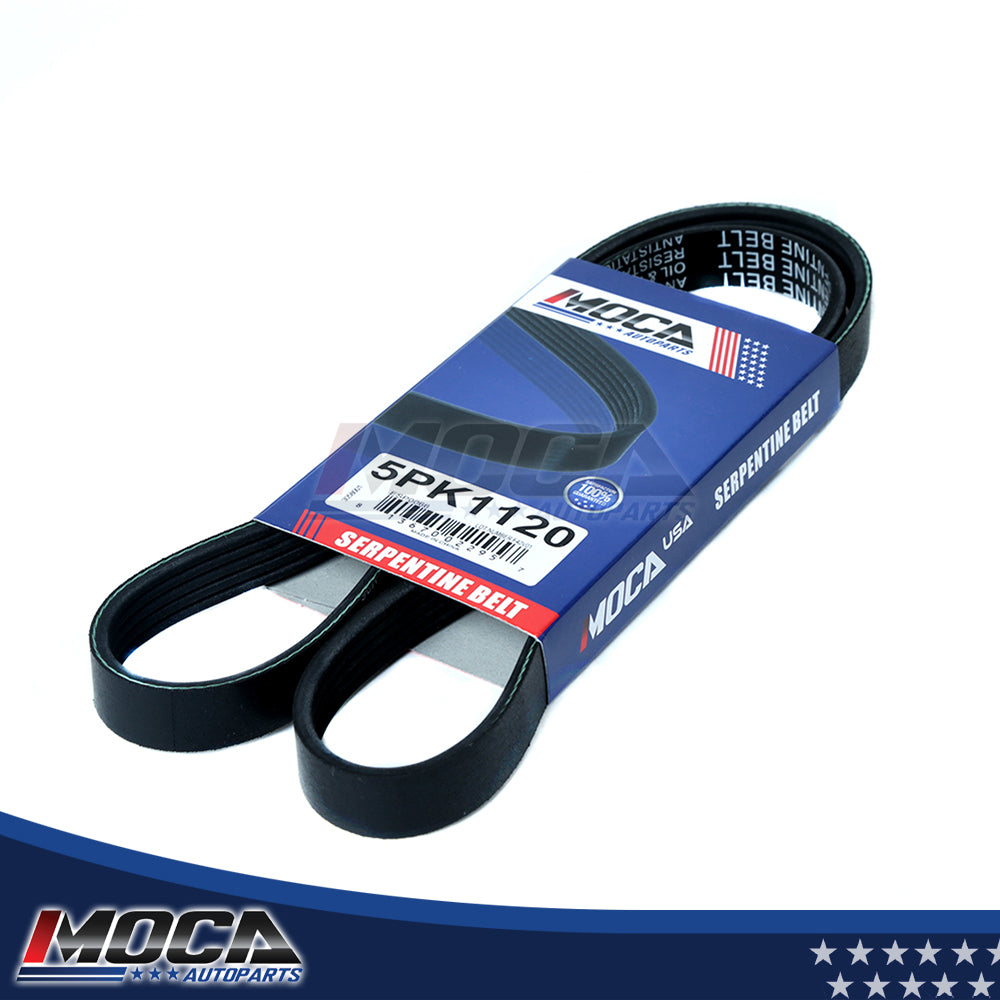Correa serpentina EPDM compatible con Dodge 3 puertas 2008, 3.5L, 3498CC, V6, DOHC, GASOLINA, 5PK1120