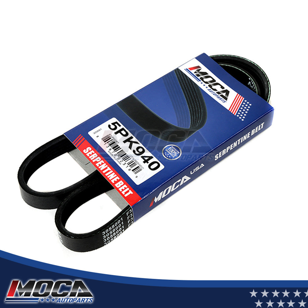 Correa serpentina EPDM 5PK940 para Chrysler, Dodge, Ford, Mazda, Mercury y Toyota