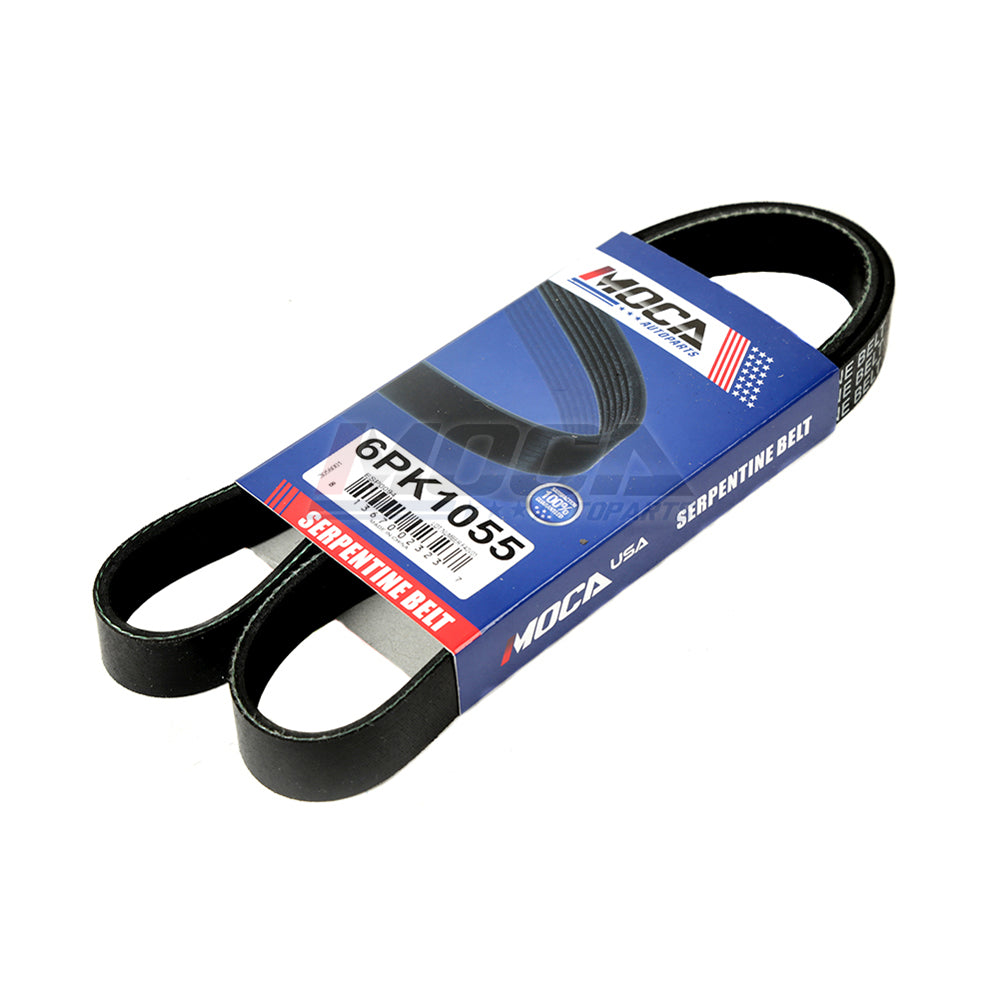 Correa de transmisión serpentina de EPDM compatible con Audi, Ford, Mazda, Toyota y Volkswagen 6PK1055
