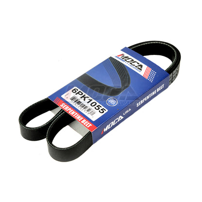 Correa de transmisión serpentina de EPDM compatible con Audi, Ford, Mazda, Toyota y Volkswagen 6PK1055