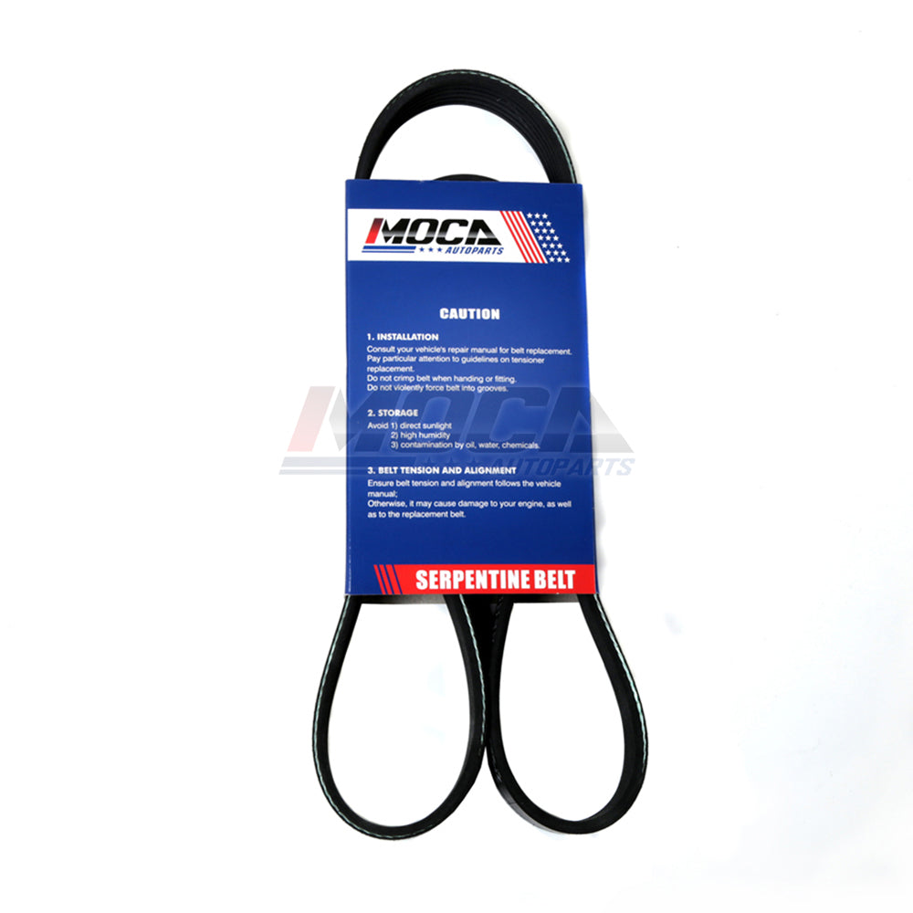 Correa serpentina compatible con Nissan Altima 2004-2006, motor DOHC de gasolina de 3,5 l, EPDM, 6PK1075 MOCA