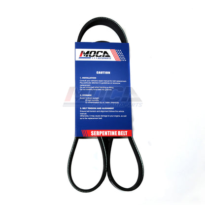 Correa serpentina MOCA 2 piezas 4PK900 6PK1195 para Chrysler Sebring 3.0L (03-04) y Dodge Stratus 3.0L (01-02) y Mitsubishi Eclipse 3.0L (01-05) y Mitsubishi Diamante 3.5L (97-04)