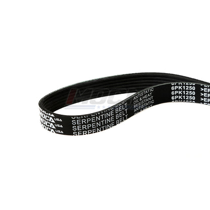 Correa serpentina 6PK1250 compatible con modelos Toyota Highlander, Venza, Chrysler, Sebring y Dodge (01-19)