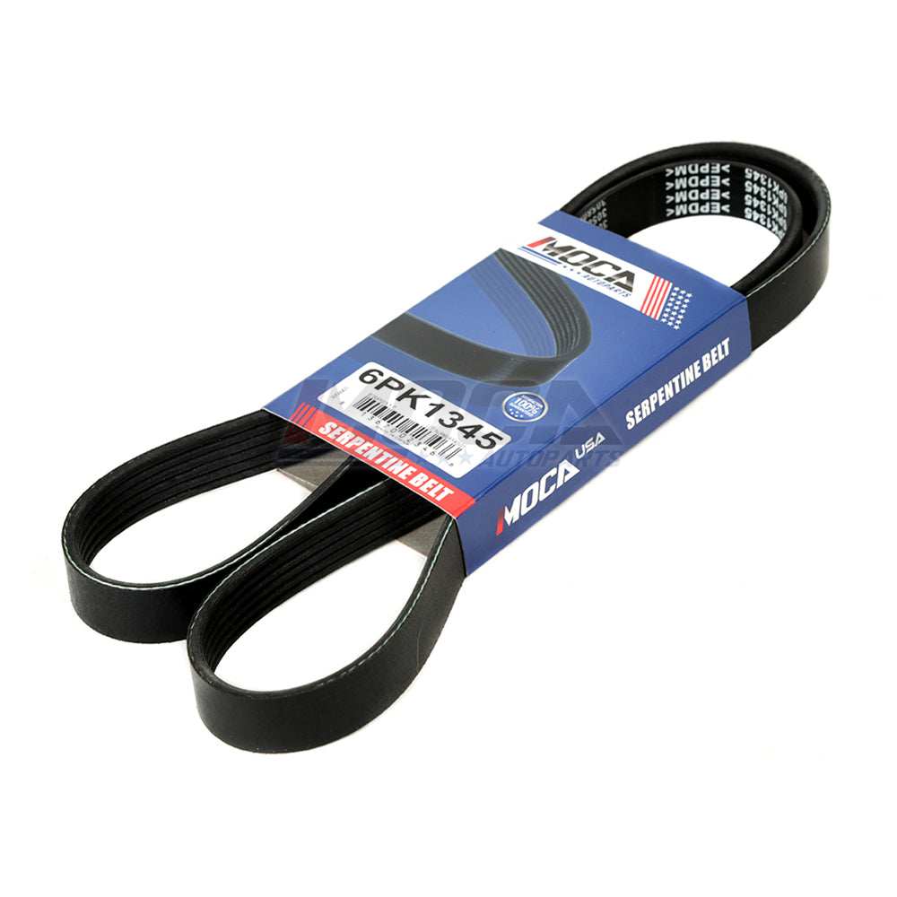Correa serpentina EPDM 6PK1345 compatible con Chrysler, Dodge, Ford, Mercury y Plymouth de 1994 a 2004