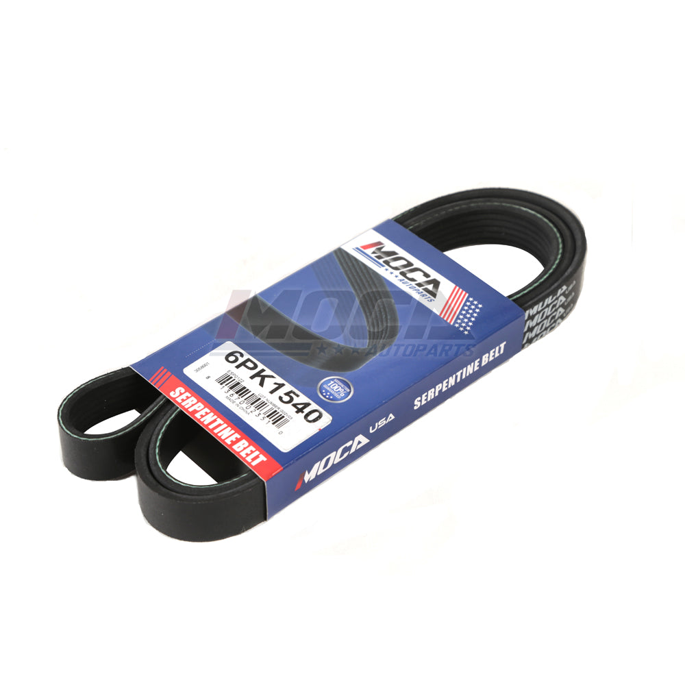 Correa serpentina sin aire acondicionado, compatible con Toyota Corolla Matrix 1.8 BMW Chevrolet 6PK1540, años 98 a 2008