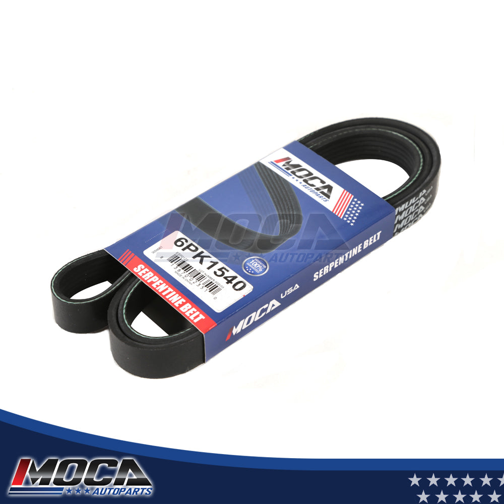 Correa serpentina sin aire acondicionado, compatible con Toyota Corolla Matrix 1.8 BMW Chevrolet 6PK1540, años 98 a 2008