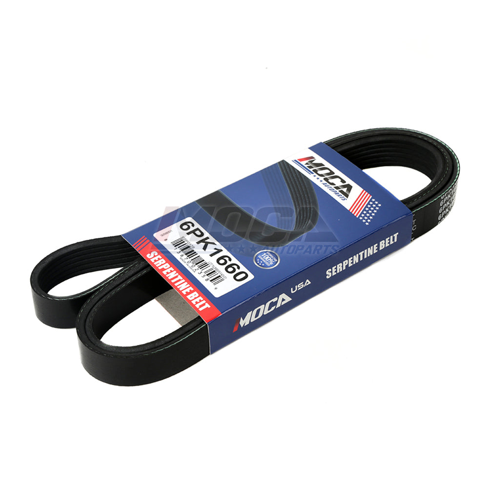 Correa serpentina EPDM compatible con Buick Volkswagen 6PK1660 GAS OHV DIÉSEL SOHC 97-03