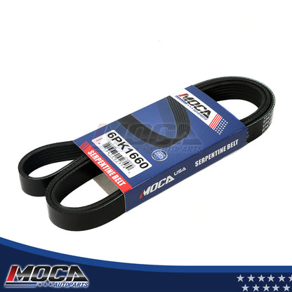 Correa serpentina EPDM compatible con Buick Volkswagen 6PK1660 GAS OHV DIÉSEL SOHC 97-03