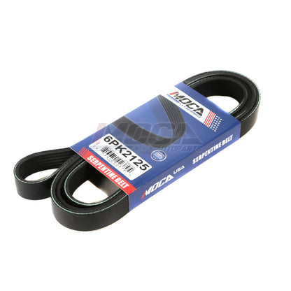 Correa serpentina 6PK2125 compatible con Mercedes-Benz, Cadillac, Kia y Hyundai de 2.0L a 4.6L de modelos 84-19