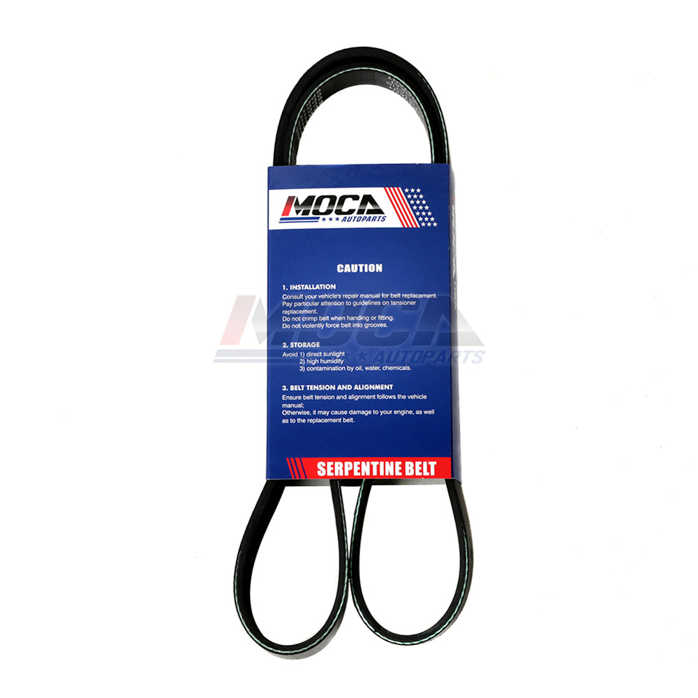 Correa serpentina 6PK2125 compatible con Mercedes-Benz, Cadillac, Kia y Hyundai de 2.0L a 4.6L de modelos 84-19
