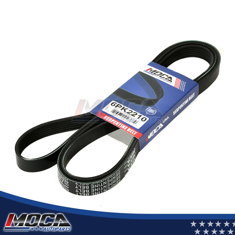 Correa serpentina compatible con Chevrolet, Ford, GMC, Oldsmobile y Pontiac de 3.0 a 5.7 l, 6PK2210
