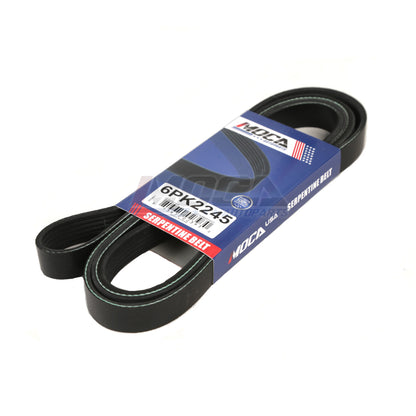 Correa serpentina 6PK2245 compatible con Chevrolet, Ford, Nissan, Pontiac, Toyota (2,5 L, 3,5 L y 4,7 L)