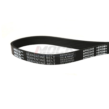 Correa serpentina 6PK2245 compatible con Chevrolet, Ford, Nissan, Pontiac, Toyota (2,5 L, 3,5 L y 4,7 L)