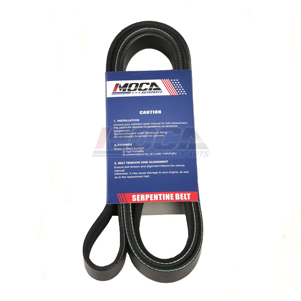Correa serpentina 6PK2245 compatible con Chevrolet, Ford, Nissan, Pontiac, Toyota (2,5 L, 3,5 L y 4,7 L)