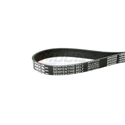 Correa serpentina 6PK2255 compatible con Audi, Chevrolet, Dodge, Ford, Jeep, Buick, Ram, 2.6L-5.7L