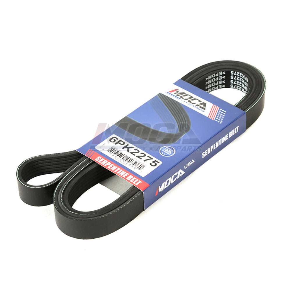 Correa serpentina compatible con modelos Ford Escape, Dodge, Jeep, Lexus y Mazda de 2,3 a 7,4 l (92-09) 6PK2275