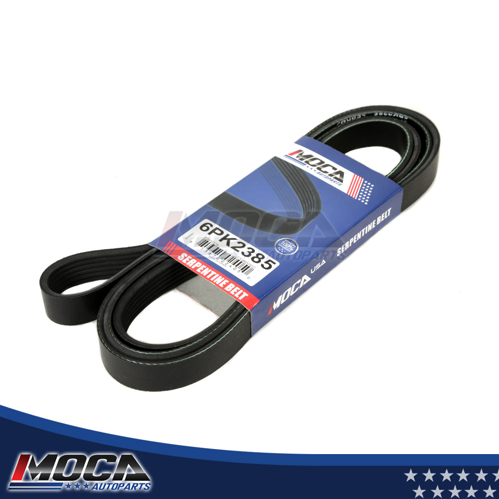 Correa serpentina MOCA compatible con Chevrolet C1500, GMC, Mercedes-Benz y Pontiac 6PK2385