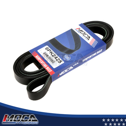 Correa serpentina 6PK2425 compatible con Chevrolet Silverado, Ford Freestar, Volvo XC90 y GMC