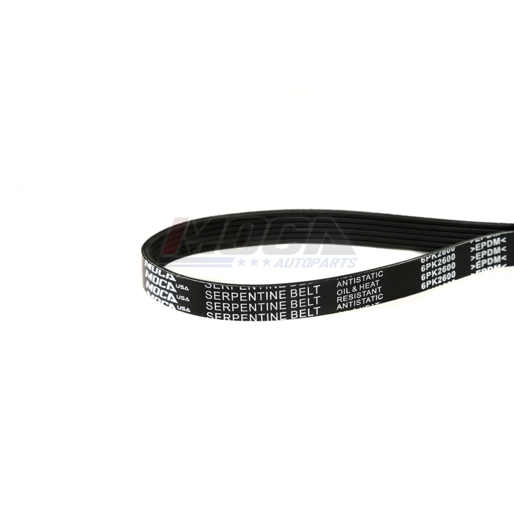 Correa serpentina 6PK2600 compatible con Chevrolet, GMC, Ford, Buick, Oldsmobile y Pontiac