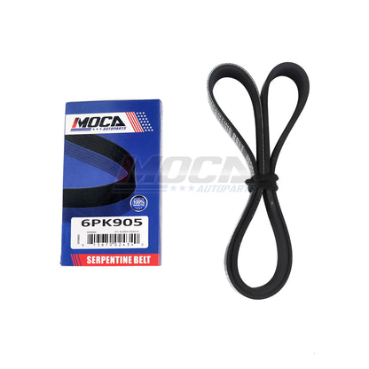 Correa serpentina EPDM 6PK905 compatible con Mini Cooper S Clubman 1.6L GAS SOHC DOHC 07-08