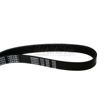 Correa serpentina EPDM 6PK905 compatible con Mini Cooper S Clubman 1.6L GAS SOHC DOHC 07-08