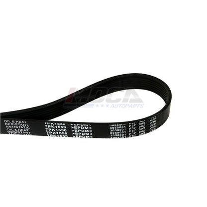 Correa serpentina de EPDM compatible con Lexus IS350 Toyota RAV4 2.5L y 3.5L GAS (modelos 06-08) 7PK1550