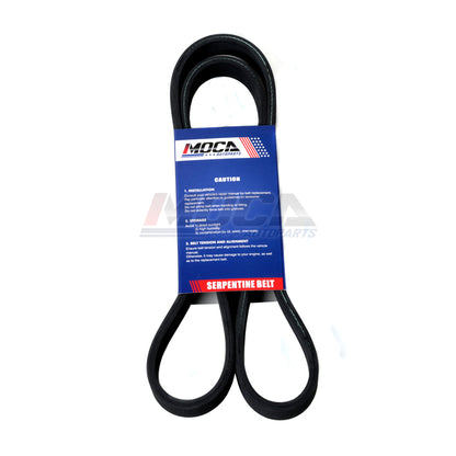 Correa serpentina 7PK1635 Compatible con modelos 00-19 BMW M6 X5 540i 740i Land Rover Range Rover
