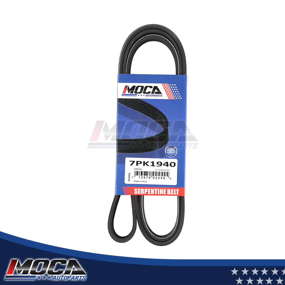 Correa serpentina compatible con modelos Scion Toyota 2.4L GAS DOHC 7PK1940 MOCA EPDM (02-08)