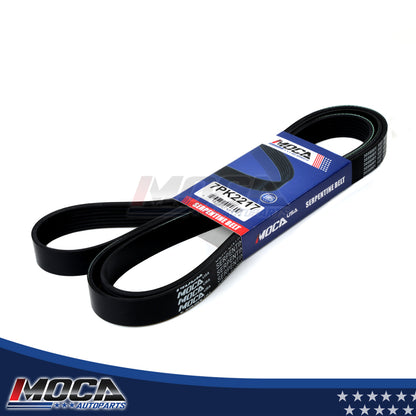 Correa serpentina de EPDM compatible con Nissan Frontier, Pathfinder, Xterra y Suzuki 7PK2217 (modelos 05-19)