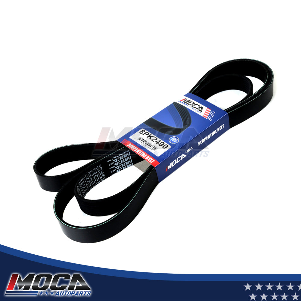 EPDM Fits 97-01FordLincoln 4.6L5.4L 8PK2490 GAS SOHC DOHC Serpentine Belt