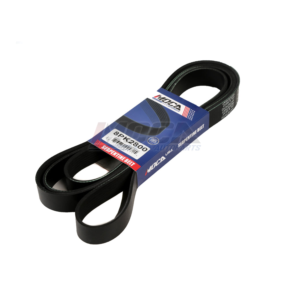 Correa serpentina EPDM compatible con Dodge Ram 2003-2010 sin aire acondicionado 6.7L 8PK2800