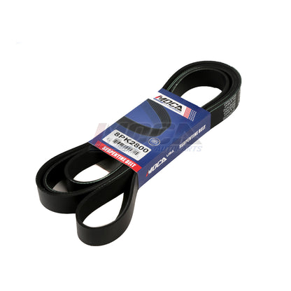 Correa serpentina EPDM compatible con Dodge Ram 2003-2010 sin aire acondicionado 6.7L 8PK2800