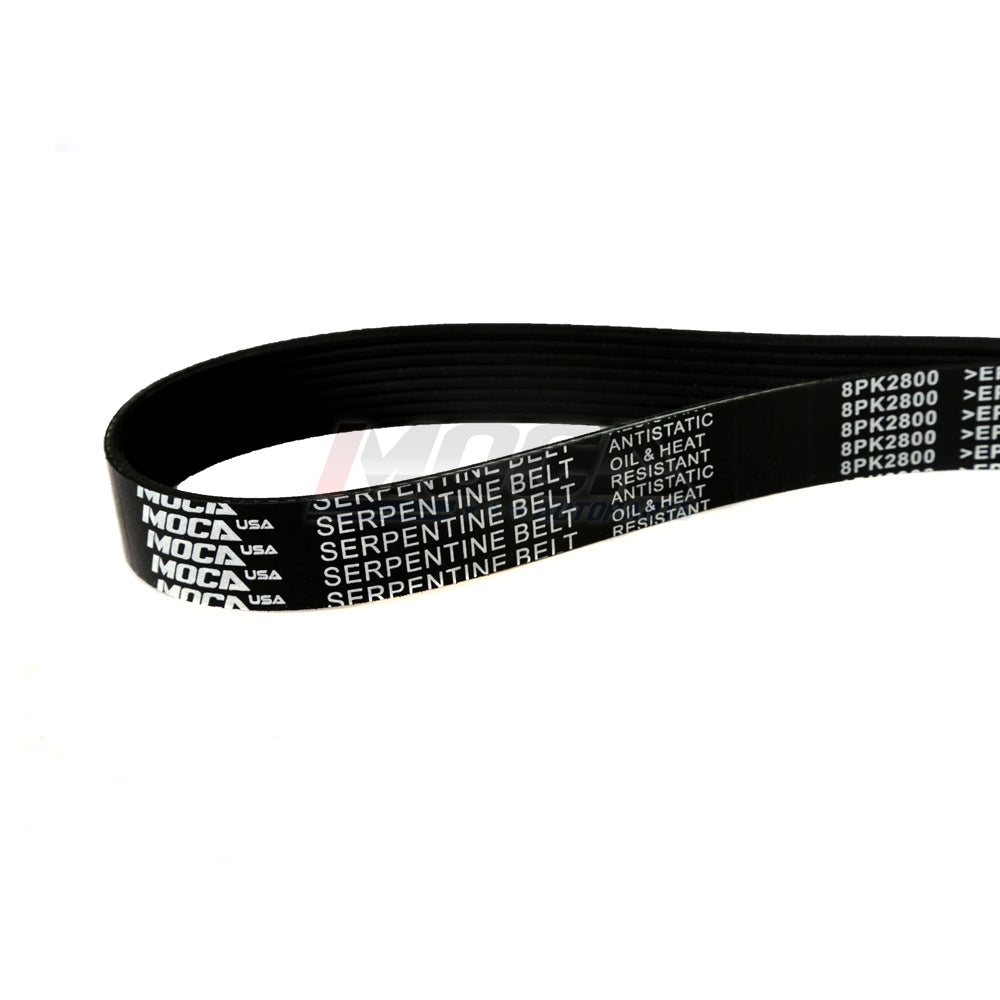 Correa serpentina EPDM compatible con Dodge Ram 2003-2010 sin aire acondicionado 6.7L 8PK2800