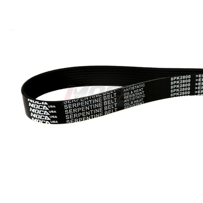 Correa serpentina EPDM compatible con Dodge Ram 2003-2010 sin aire acondicionado 6.7L 8PK2800