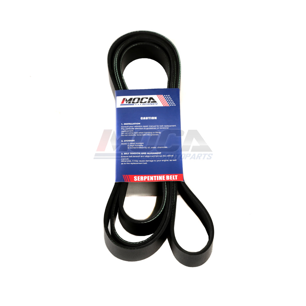 Correa serpentina EPDM compatible con Dodge Ram 2003-2010 sin aire acondicionado 6.7L 8PK2800