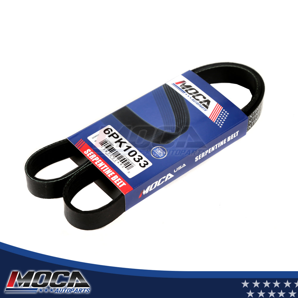 Correa serpentina 6PK1033 compatible con Infiniti Isuzu Mini Nissan Volkswagen 1.6L 1.8L 2.0L