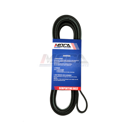 Correa serpentina 6PK2535 compatible con modelos 02-19 Ford F350 450 550 E350 450 Super Duty 6.8L