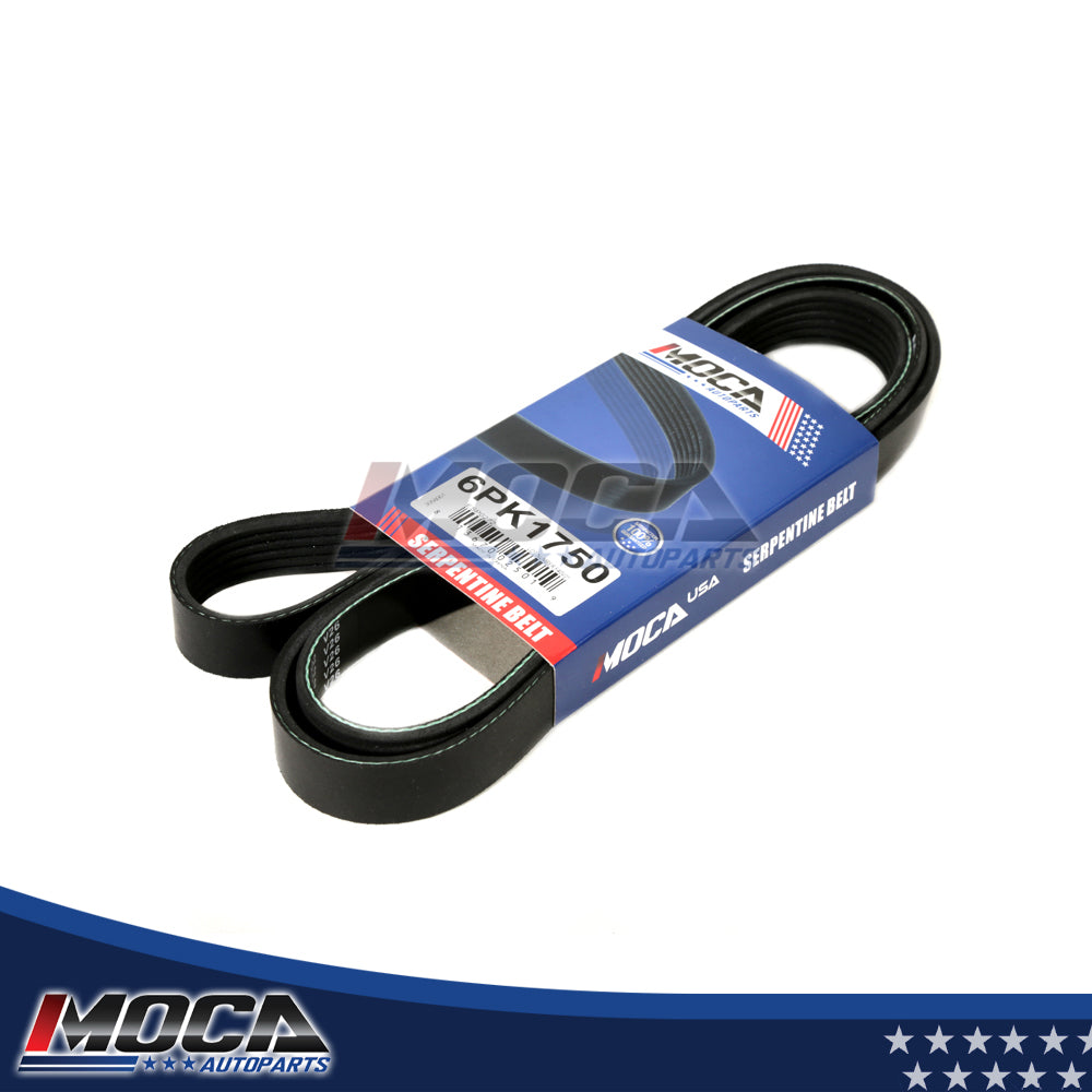 EPDM 6PK1750 Compatible con Buick, Chevrolet, Ford, Jeep, Mazda y Oldsmobile Serpentine