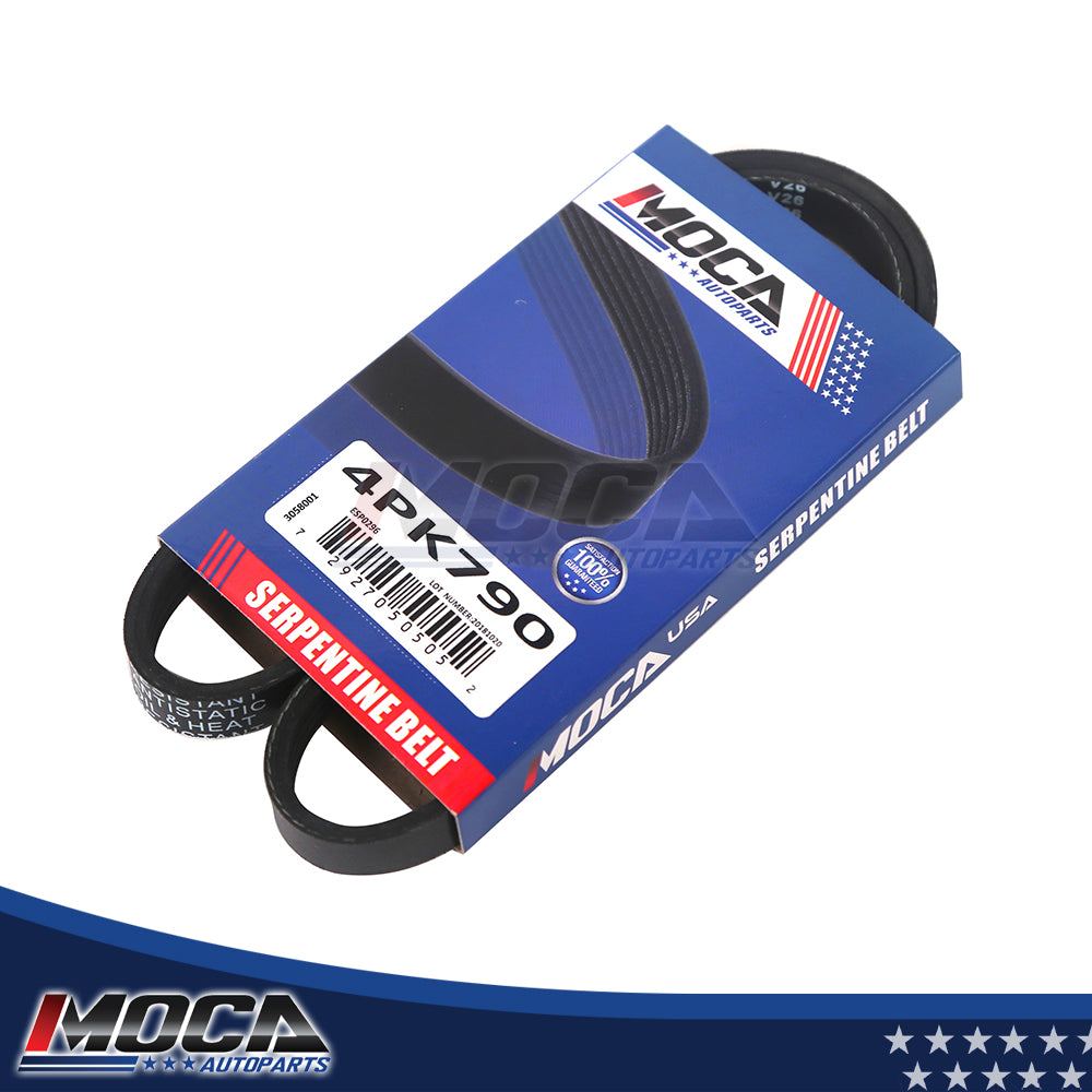 Correa serpentina EPDM compatible con Acura Integra GS LS RS 1.8L DOHC 4PK790 92-98