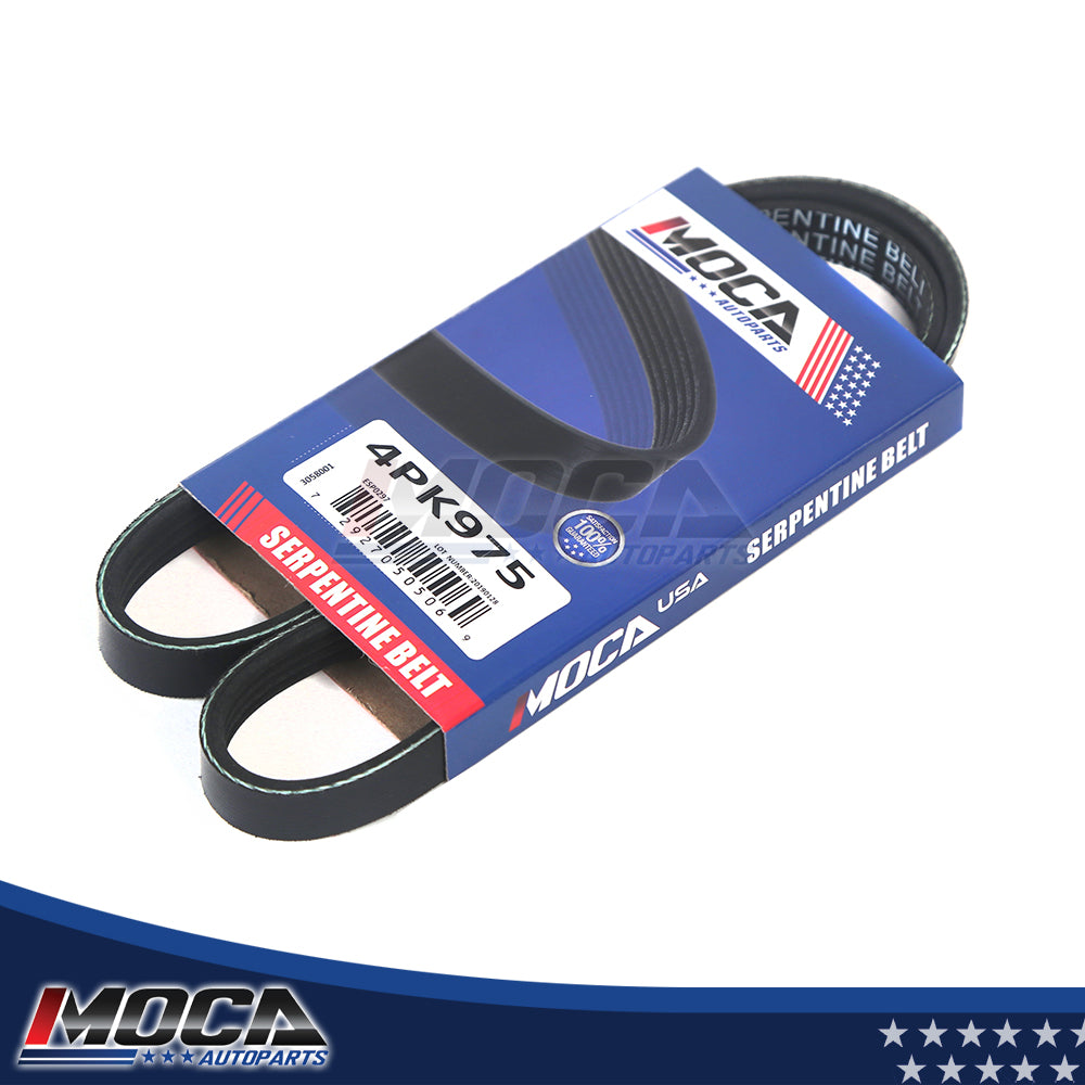 Para correa de transmisión de accesorios 4PK975 compatible con Acura NSX Chrysler Sebring Dodge Mitsubishi