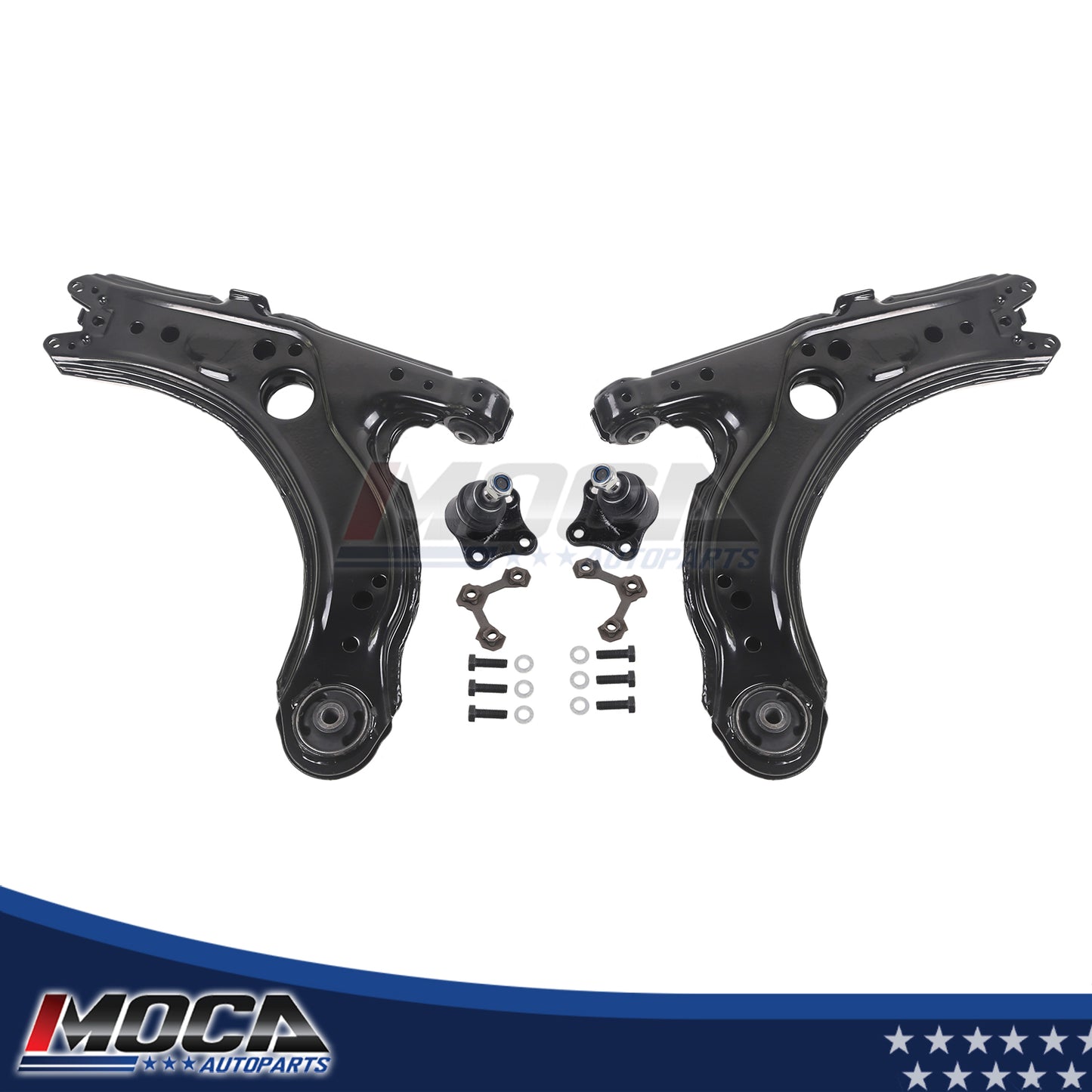 Kit de 4 rótulas para brazo de control inferior delantero izquierdo y derecho, compatible con VW Beetle, Golf y Jetta de 1998 a 10
