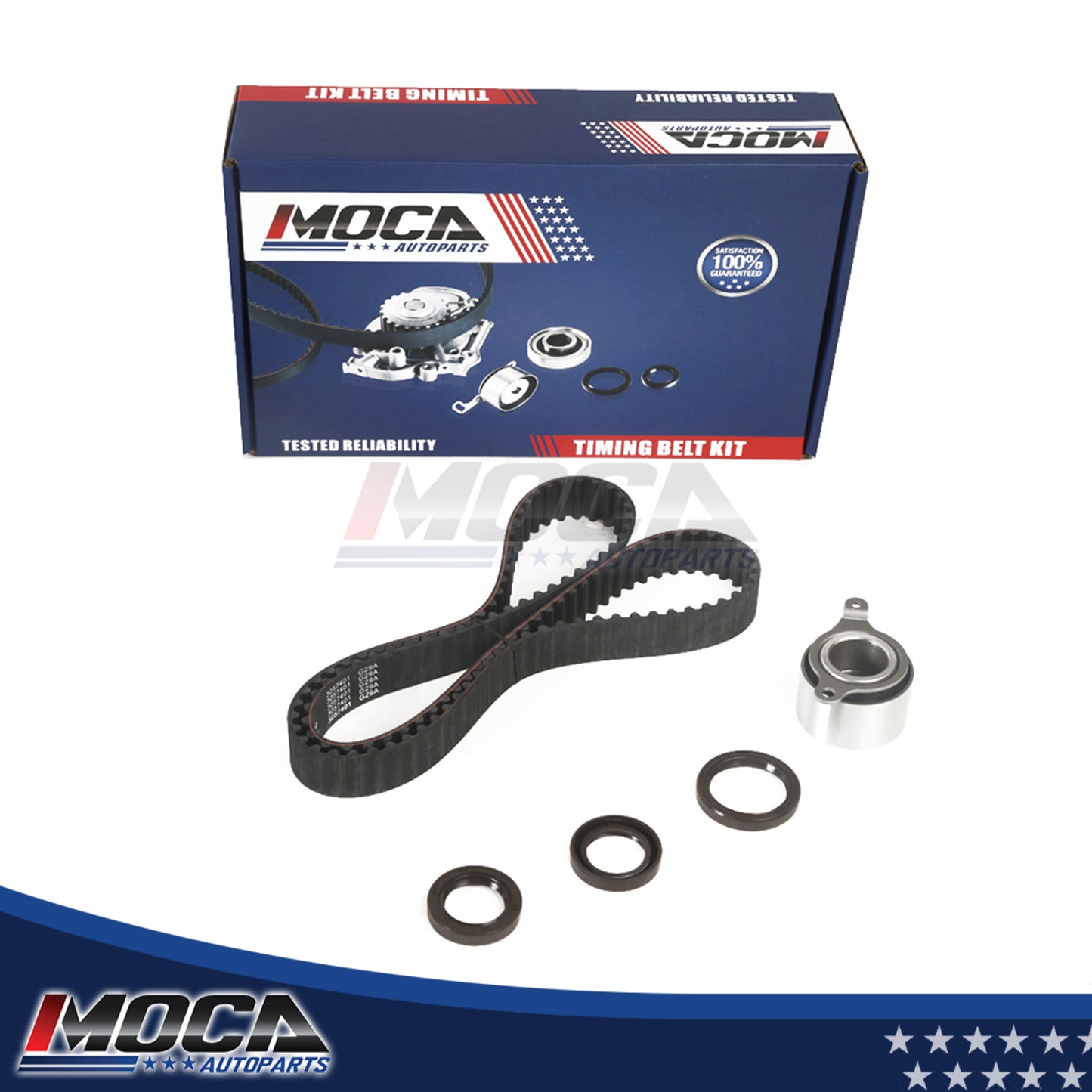 Kit de correa de distribución de 124 dientes compatible con Honda Civic 94-00 y Acura Integra 92-93 1.6L 1.7L L4